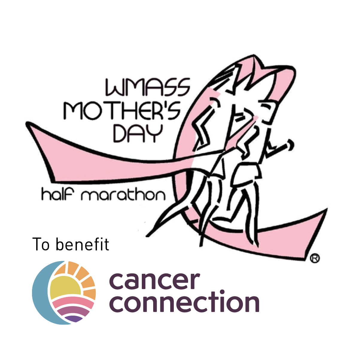 logo for the Mother's Day Half Marathon to benefit Cancer Connection
