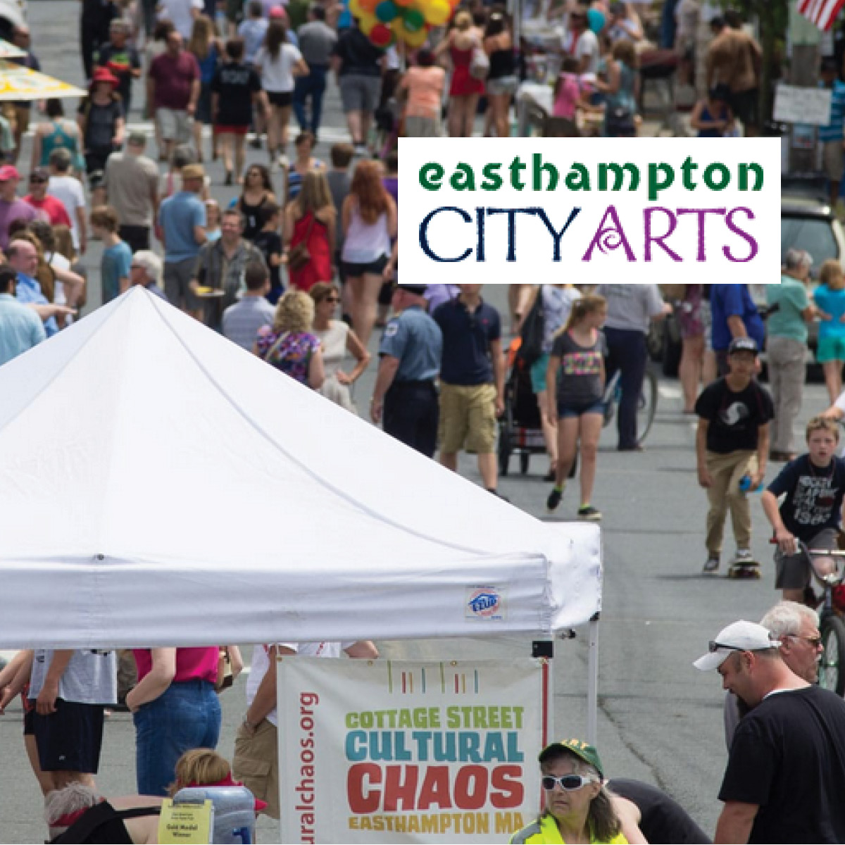 Easthampton City Arts logo for the Cultural Chaos street festival.